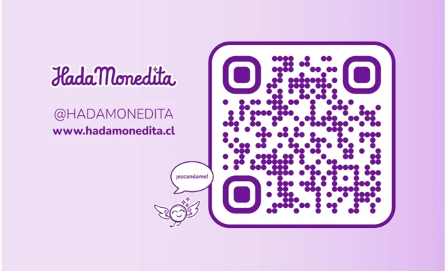 Reverso con código QR de @hadamonedita y www.hadamonedita.cl